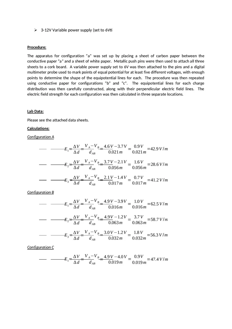 Equipotential and Electric Field Lines - Page 3