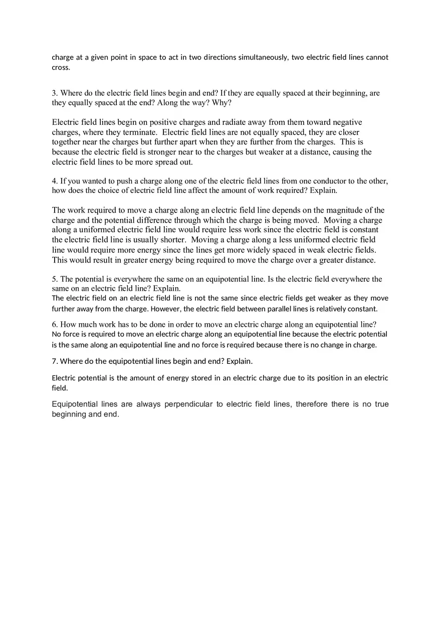 Equipotential and Electric Field Lines - Page 5