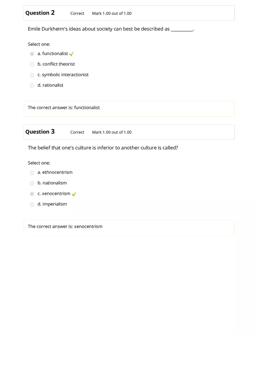 Sociology Review Quiz Part 1 - Page 2