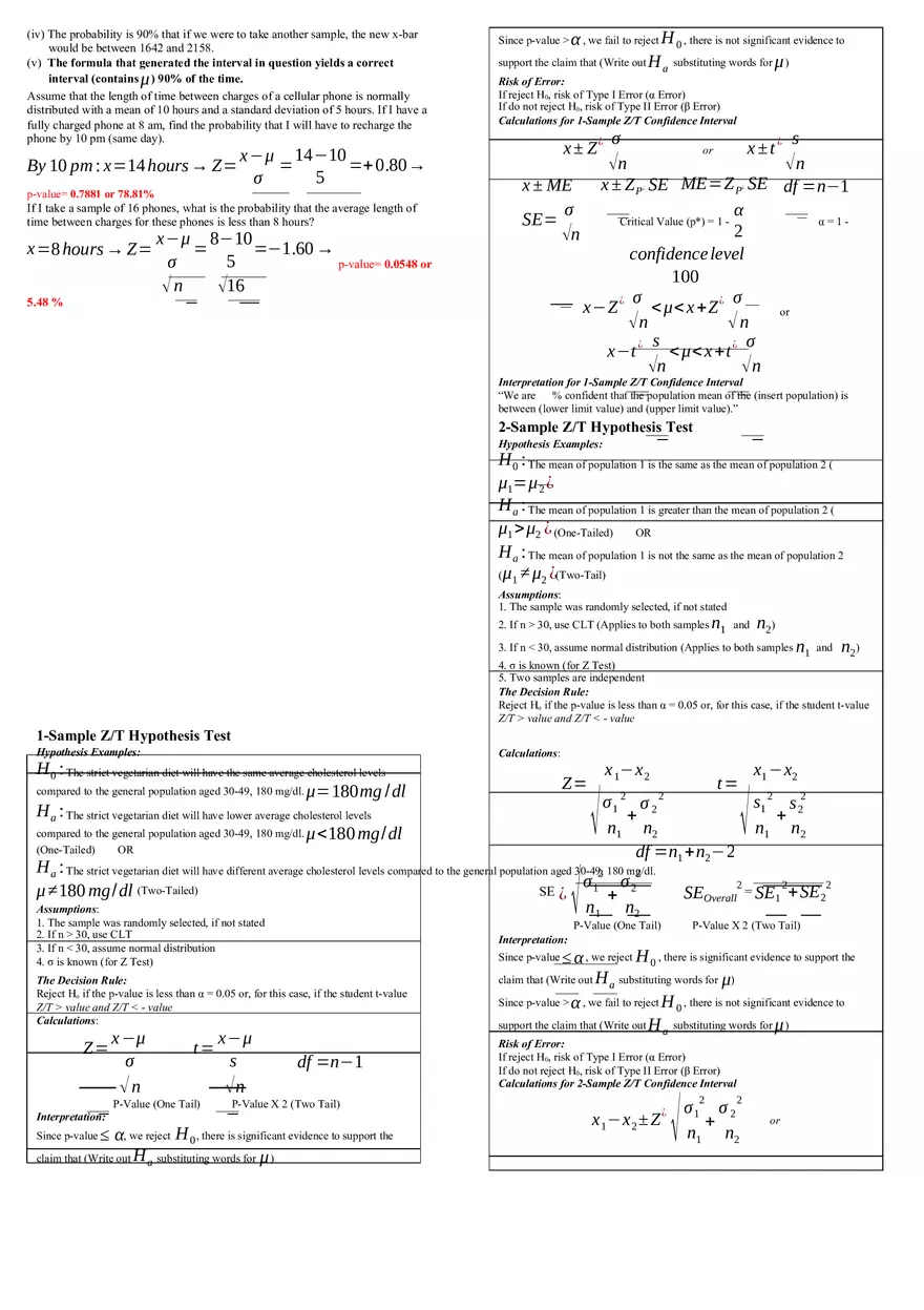 Biostats Final Answers - Page 2