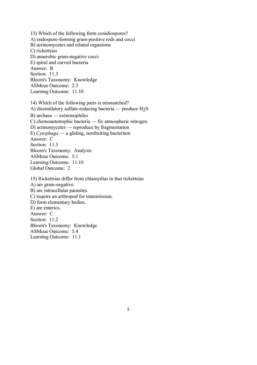 Chapter 11 The Prokaryotes Domains Bacteria and Archaea Multiple Choice - Page 10