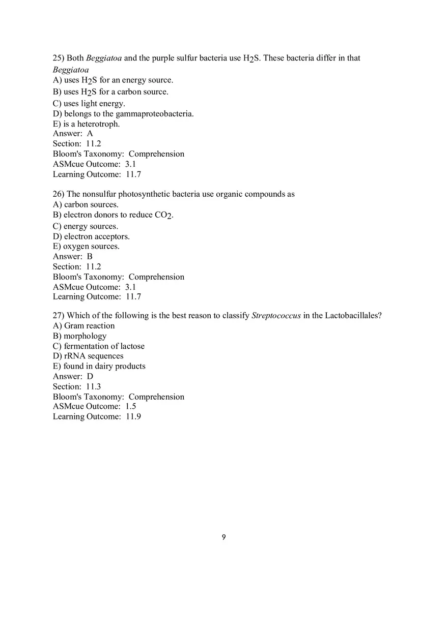 Chapter 11 The Prokaryotes Domains Bacteria and Archaea Multiple Choice - Page 14