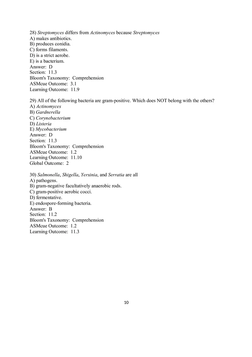 Chapter 11 The Prokaryotes Domains Bacteria and Archaea Multiple Choice - Page 15
