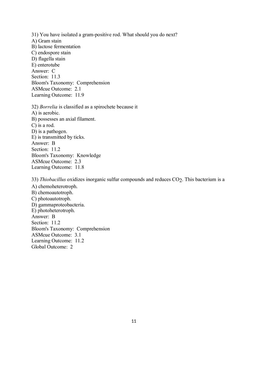 Chapter 11 The Prokaryotes Domains Bacteria and Archaea Multiple Choice - Page 3