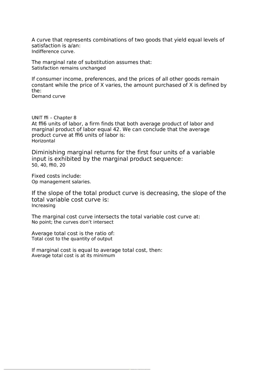 Unit 1 Introduction to Economics Answers - Page 8