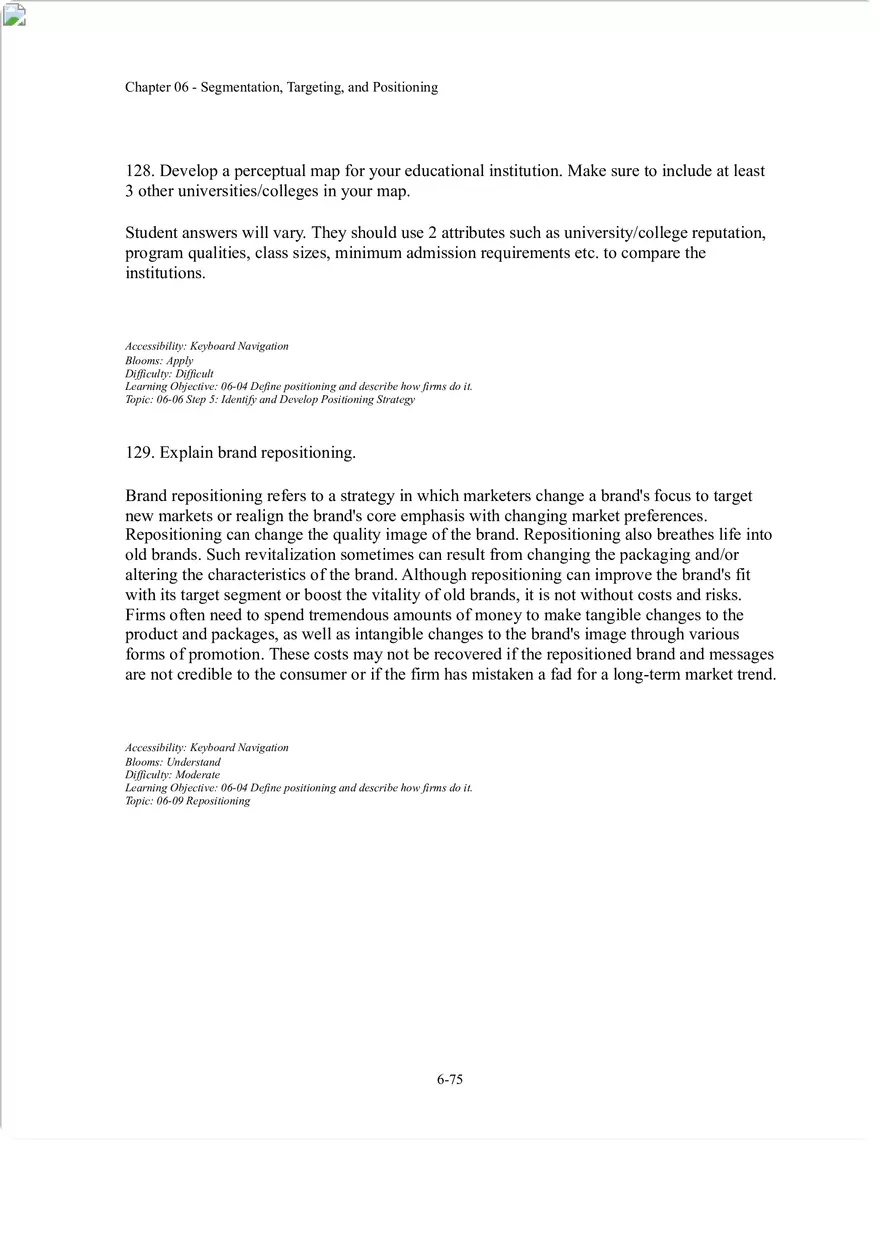 Segmentation, Targeting, and Positioning Short Answer - Page 4