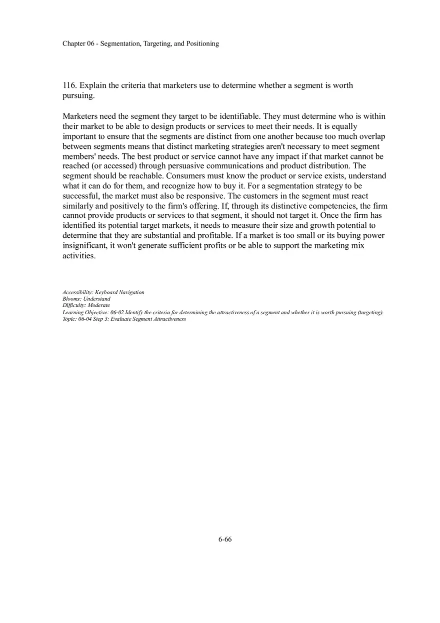 Segmentation, Targeting, and Positioning Short Answer - Page 5