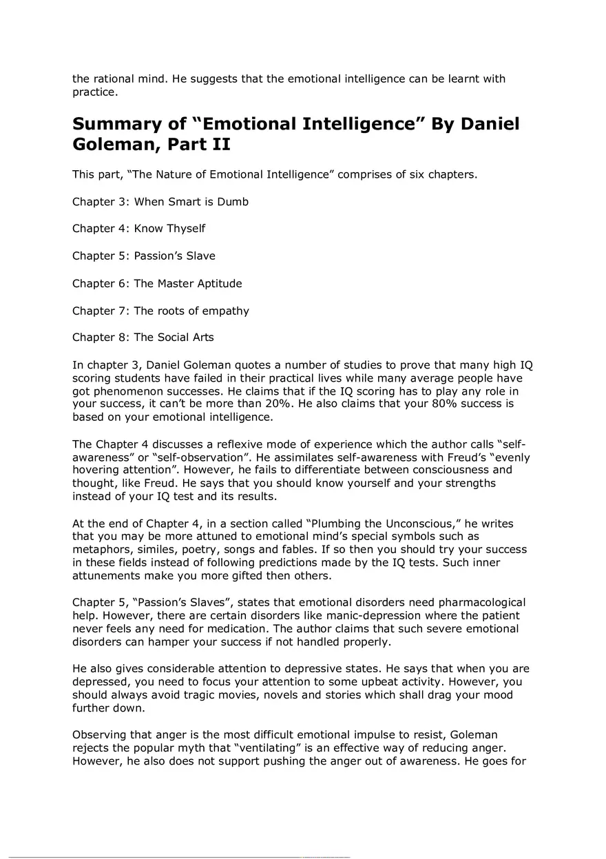 A Summary of Emotional Intelligence - Page 2