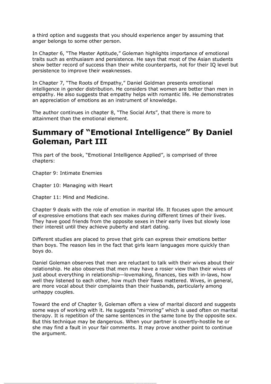 A Summary of Emotional Intelligence - Page 3