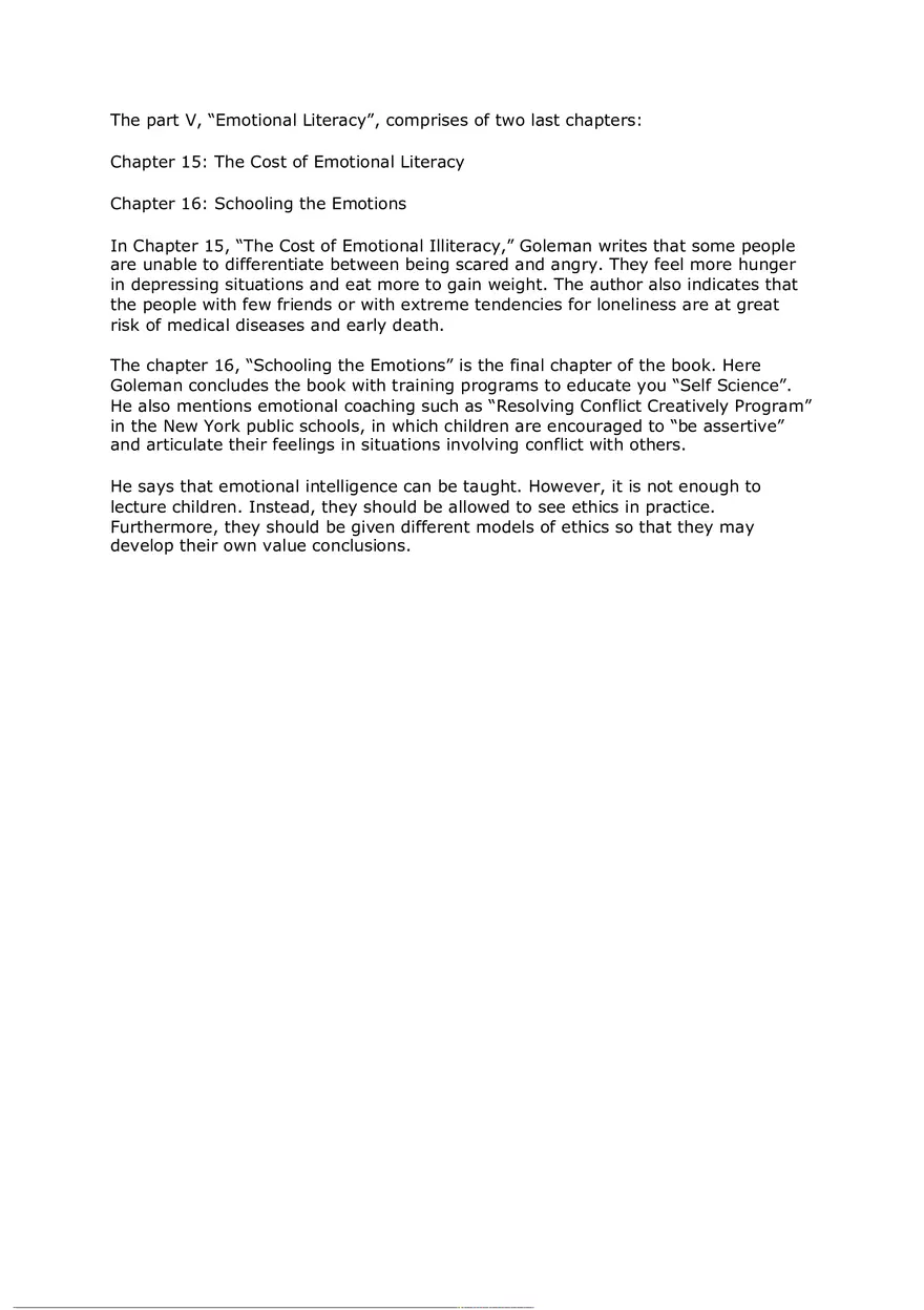 A Summary of Emotional Intelligence - Page 5