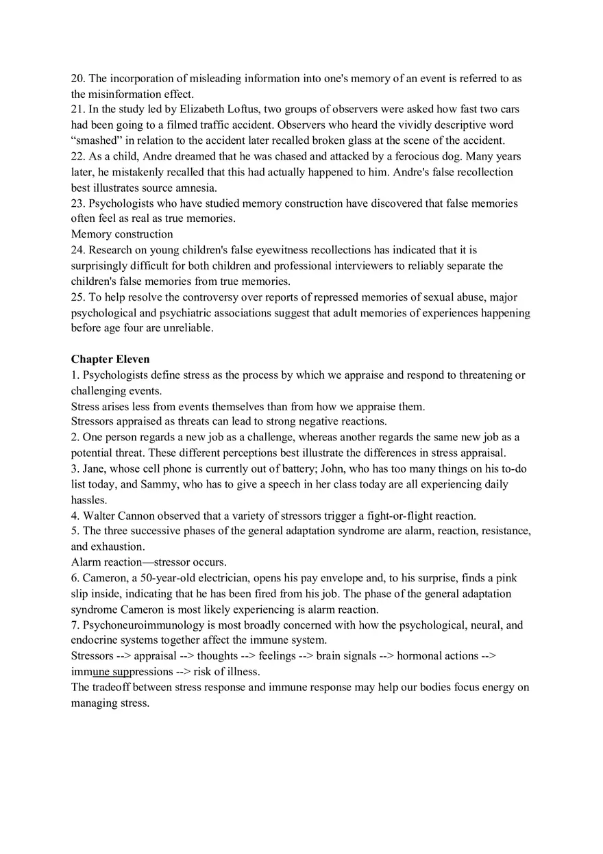 Psychology Final Exam Study Guide - Page 7