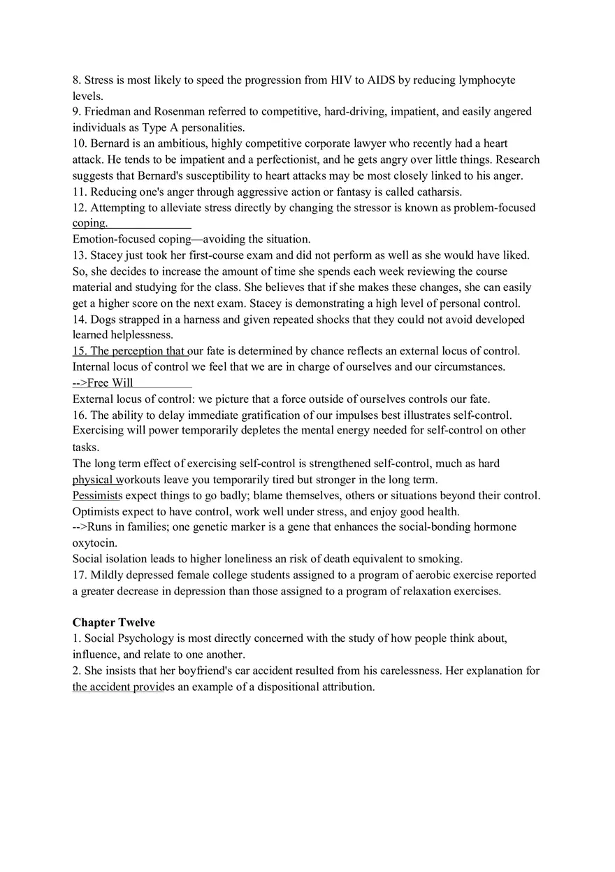 Psychology Final Exam Study Guide - Page 8
