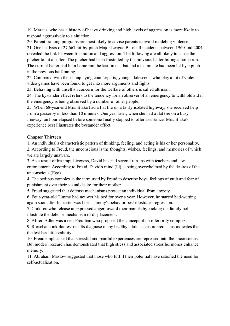 Psychology Final Exam Study Guide - Page 11