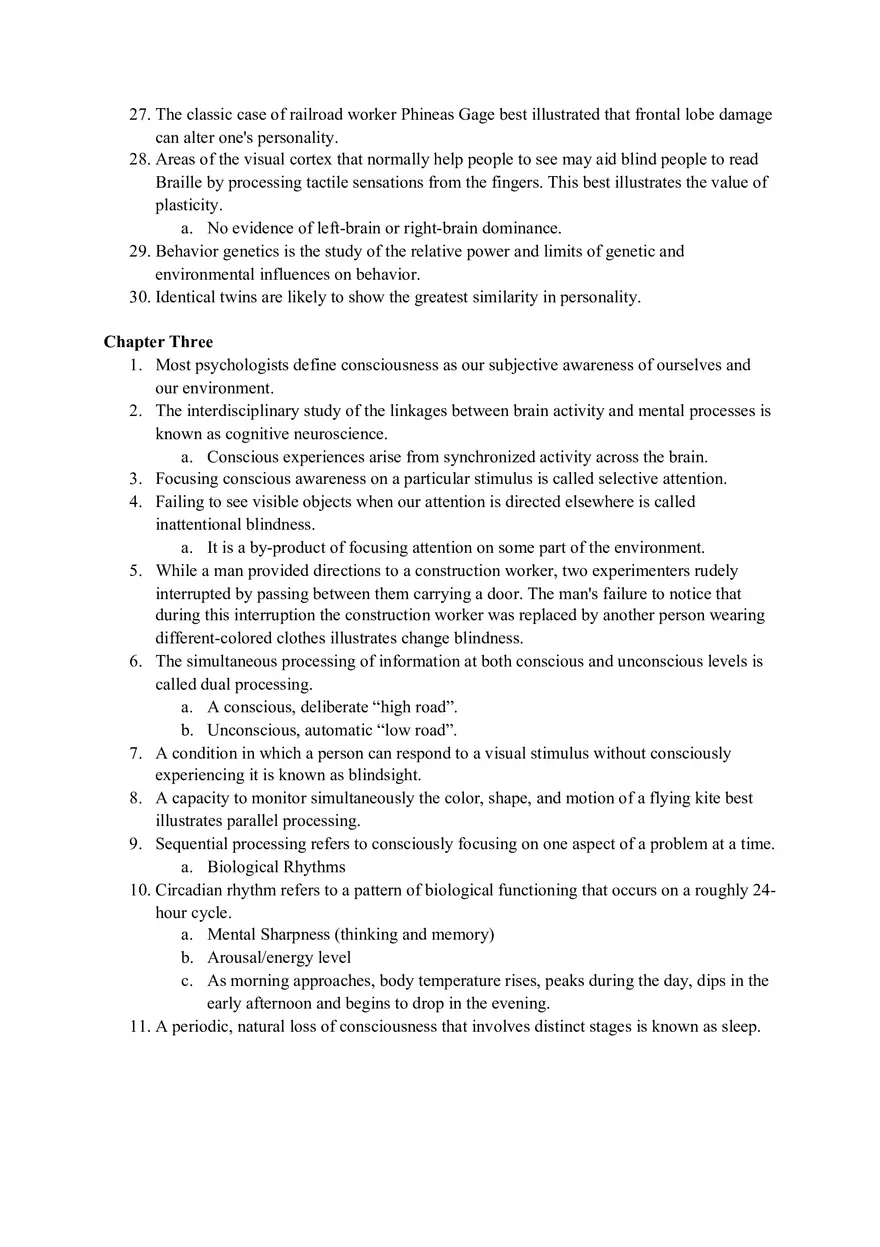Psychology Final Exam Study Guide - Page 15