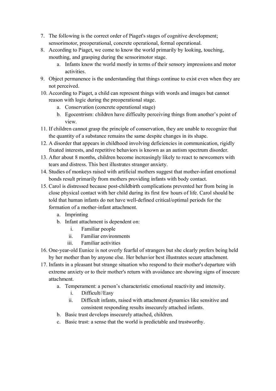 Psychology Final Exam Study Guide - Page 18