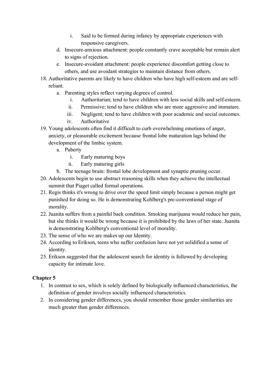 Psychology Final Exam Study Guide - Page 19
