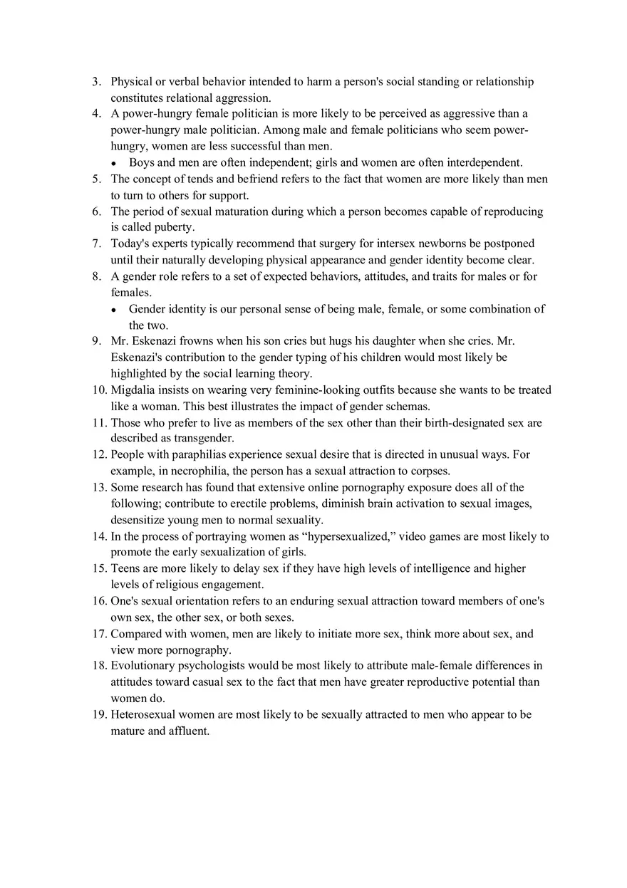 Psychology Final Exam Study Guide - Page 20