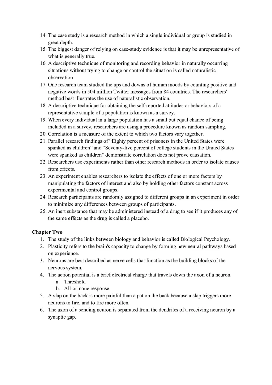 Psychology Final Exam Study Guide - Page 2