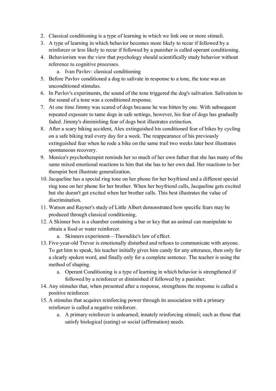 Psychology Final Exam Study Guide - Page 4