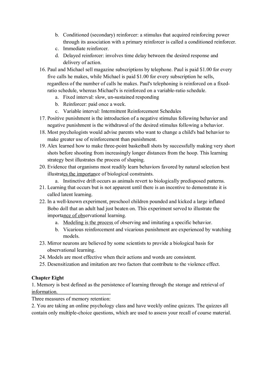 Psychology Final Exam Study Guide - Page 5