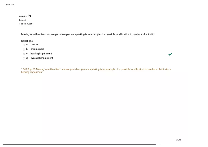 Written Prep Assessment  Attempt Review Part 4 - Page 7