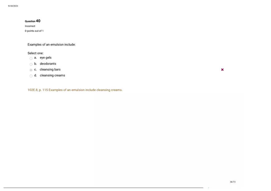 Written Prep Assessment  Attempt Review Part 4 - Page 8