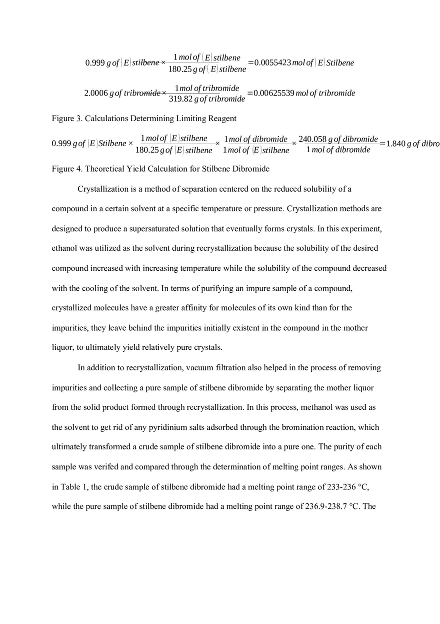 Bromination of (E)-Stilbene with Pyridinium Tribromide and Recrystallization of Stilbene Dibromide - Page 3