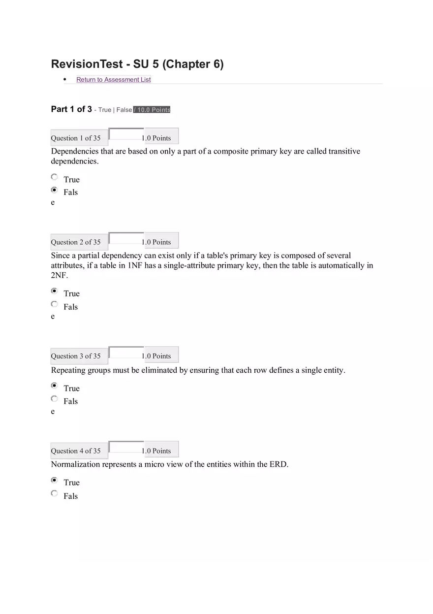 Revision Test - SU 5 (Chapter 6) - Page 1