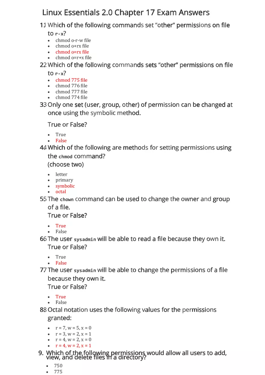 Linux Essentials 2.0 Chapter 17 Exam Answers - Page 1