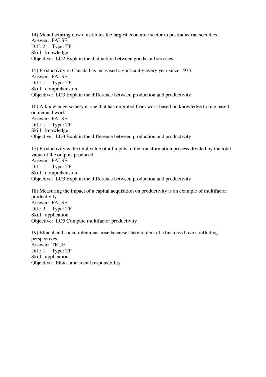 Chapter 1 Operations and Productivity Answers - Page 3