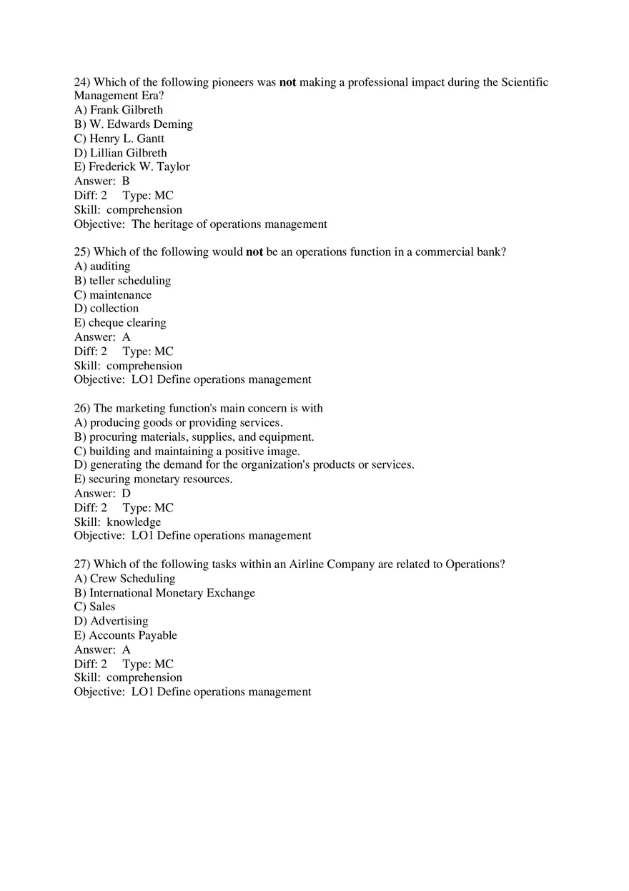 Chapter 1 Operations and Productivity Answers - Page 5