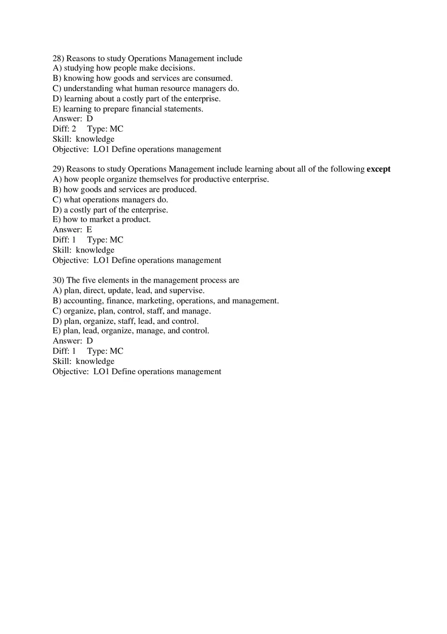 Chapter 1 Operations and Productivity Answers - Page 6
