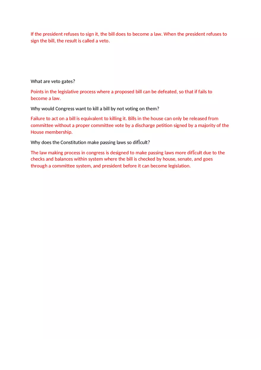 Describe the Basic Process by Which Bills Become Laws Answers - Page 2