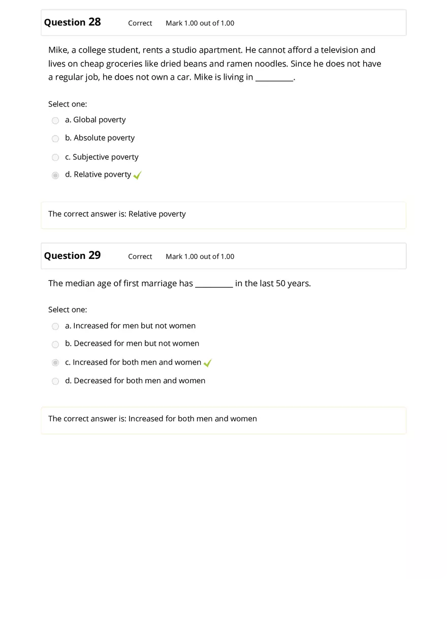 Sociology Review Quiz Part 2 - Page 6