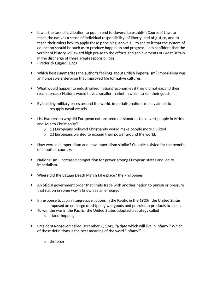 World History Final Exam Notes - Page 2