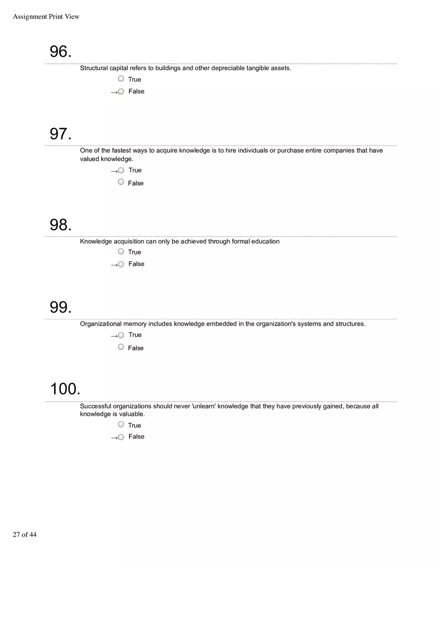 Organizational Behavior Ch 1 True False 1 - Page 7