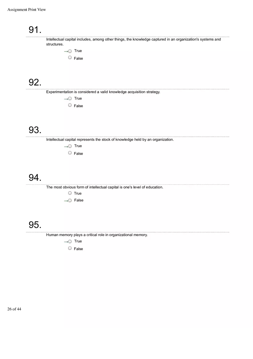 Organizational Behavior Ch 1 True False 1 - Page 6