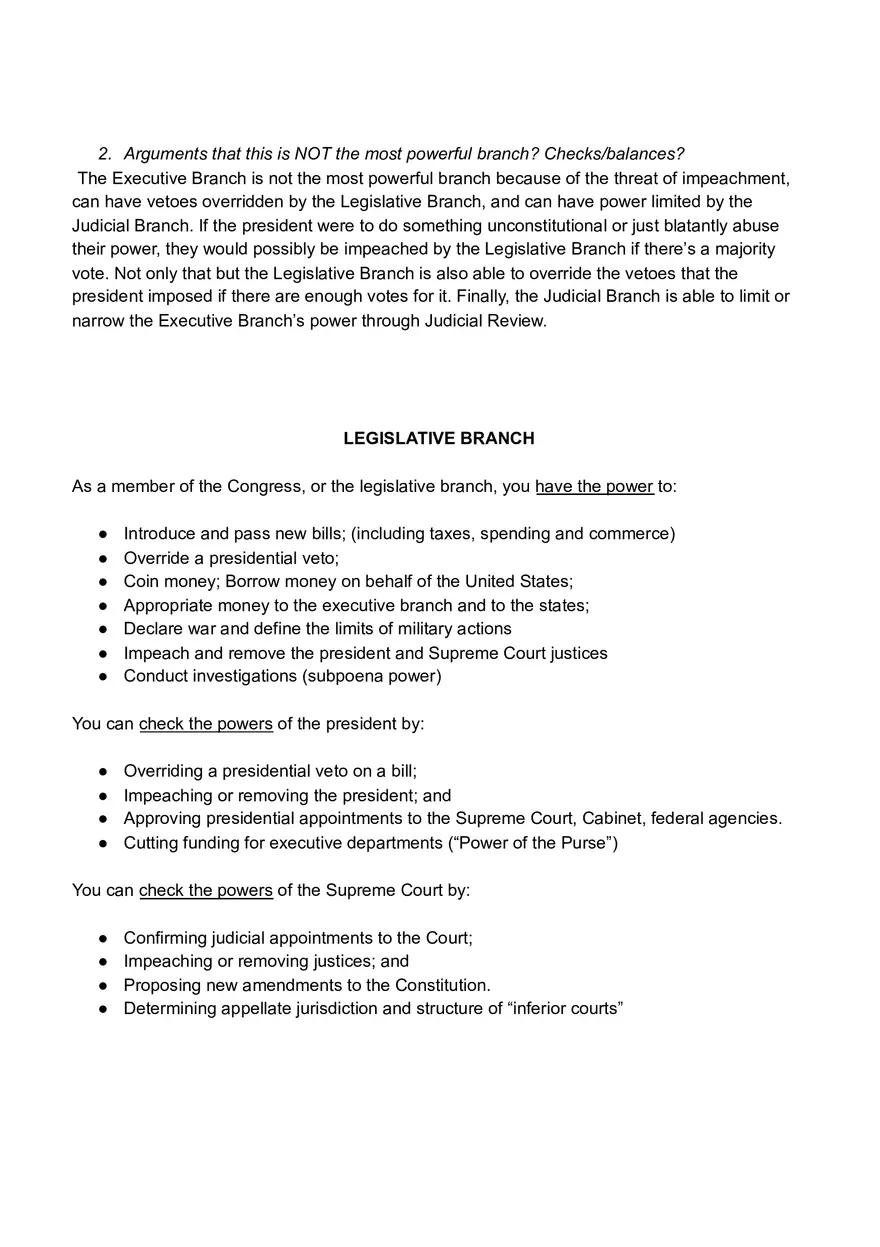 What Branch of Government is the Most Powerful - Page 2