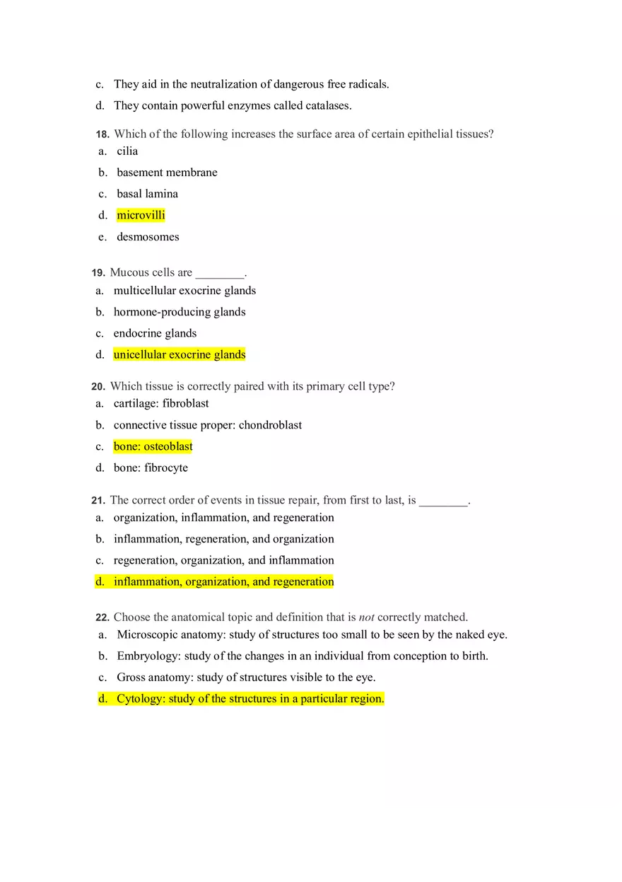 Cells and Tissues Mastering A&P Assignment Answers - Page 7