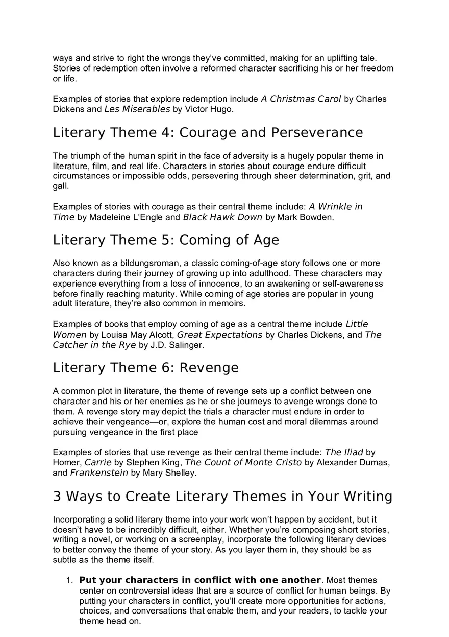 6 Common Themes in Literature - Page 2