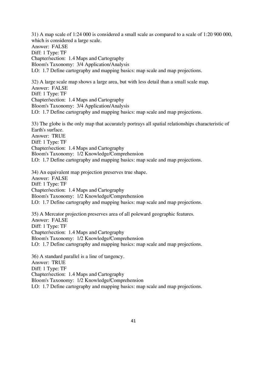 Chapter 1 Essentials of Geography True False - Page 7