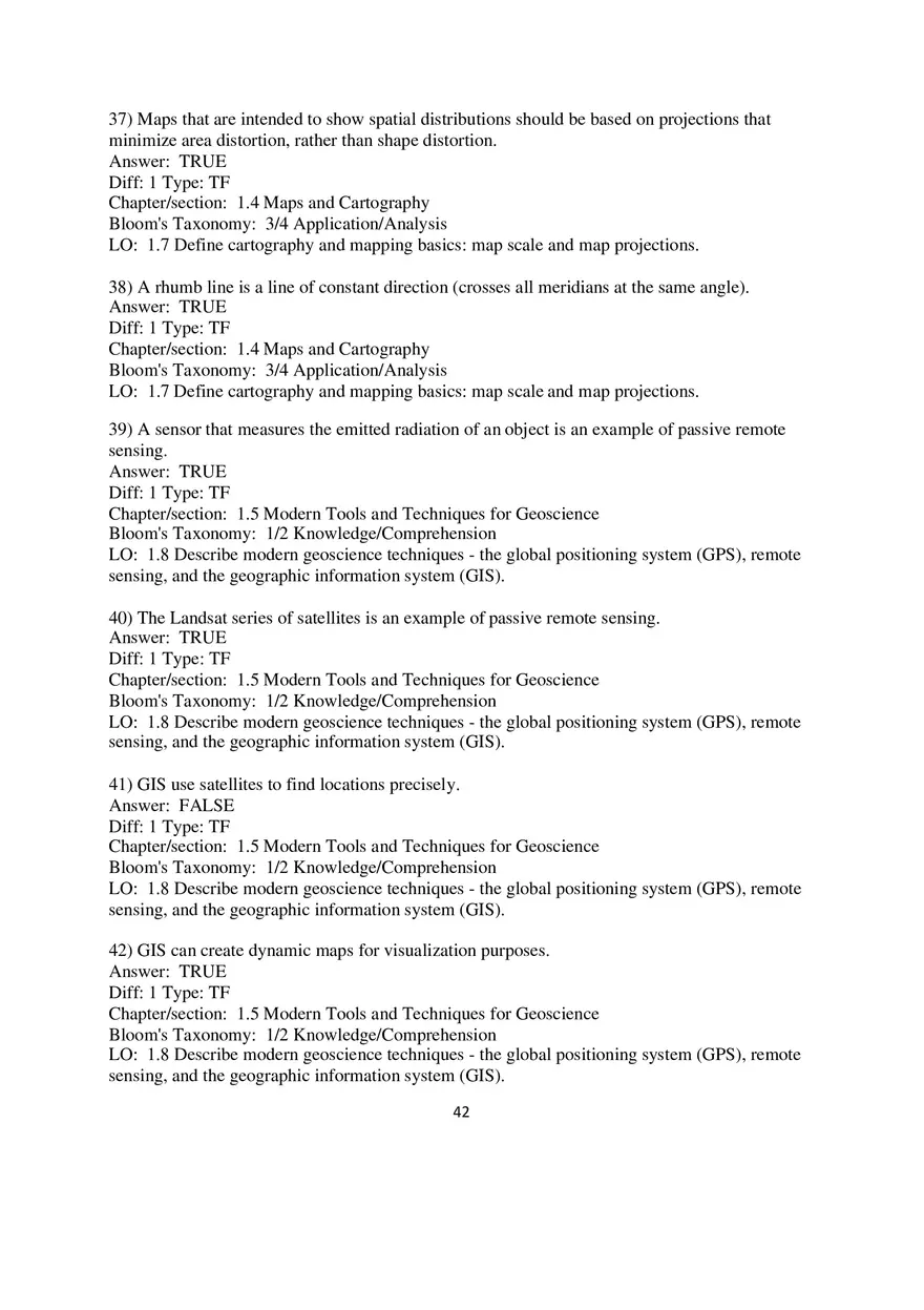 Chapter 1 Essentials of Geography True False - Page 8