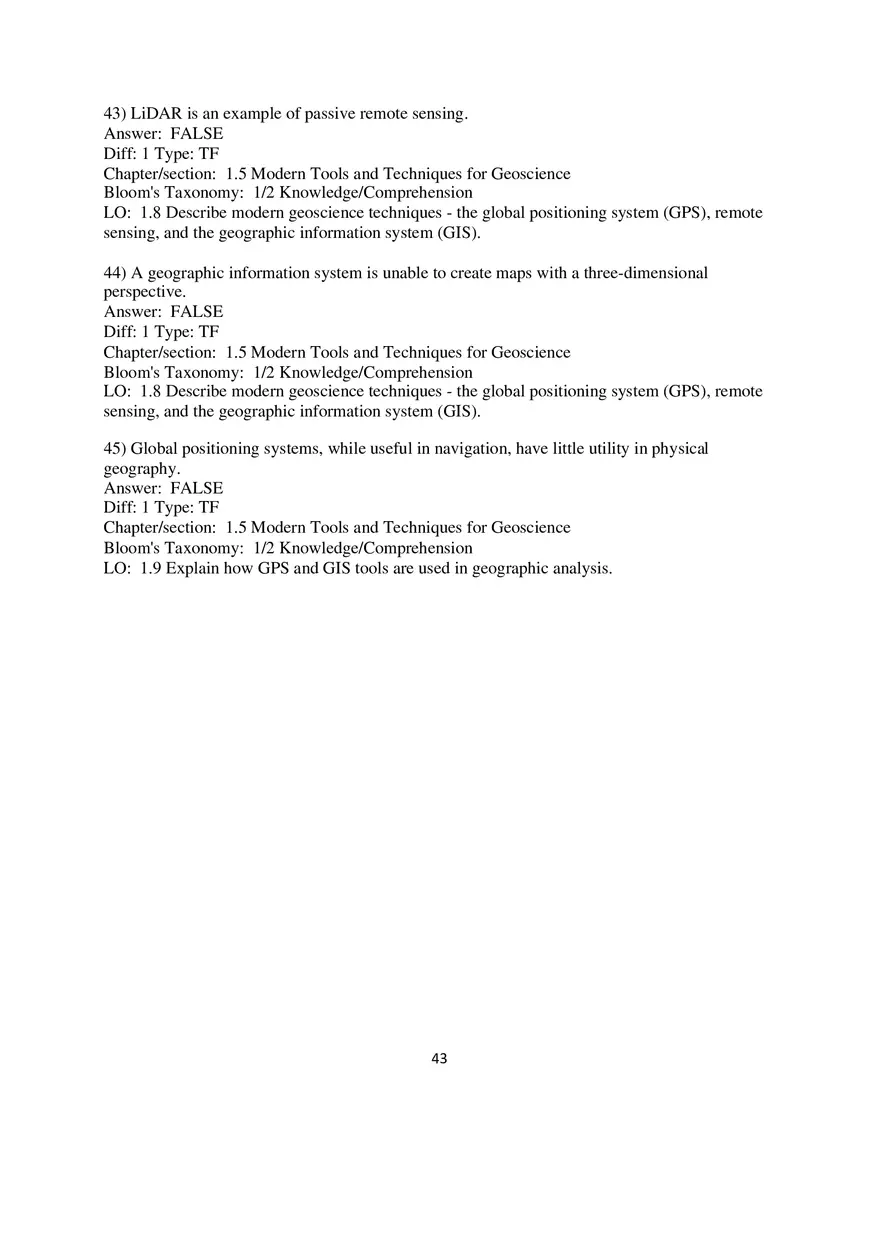 Chapter 1 Essentials of Geography True False - Page 9
