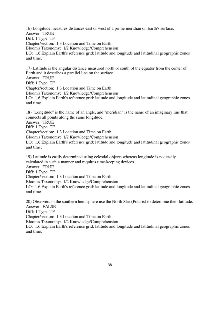 Chapter 1 Essentials of Geography True False - Page 4