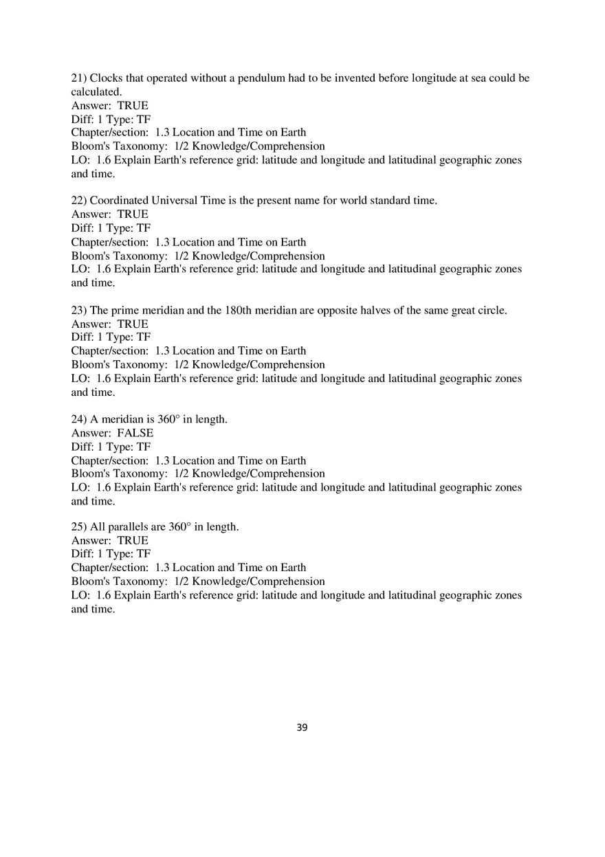 Chapter 1 Essentials of Geography True False - Page 5