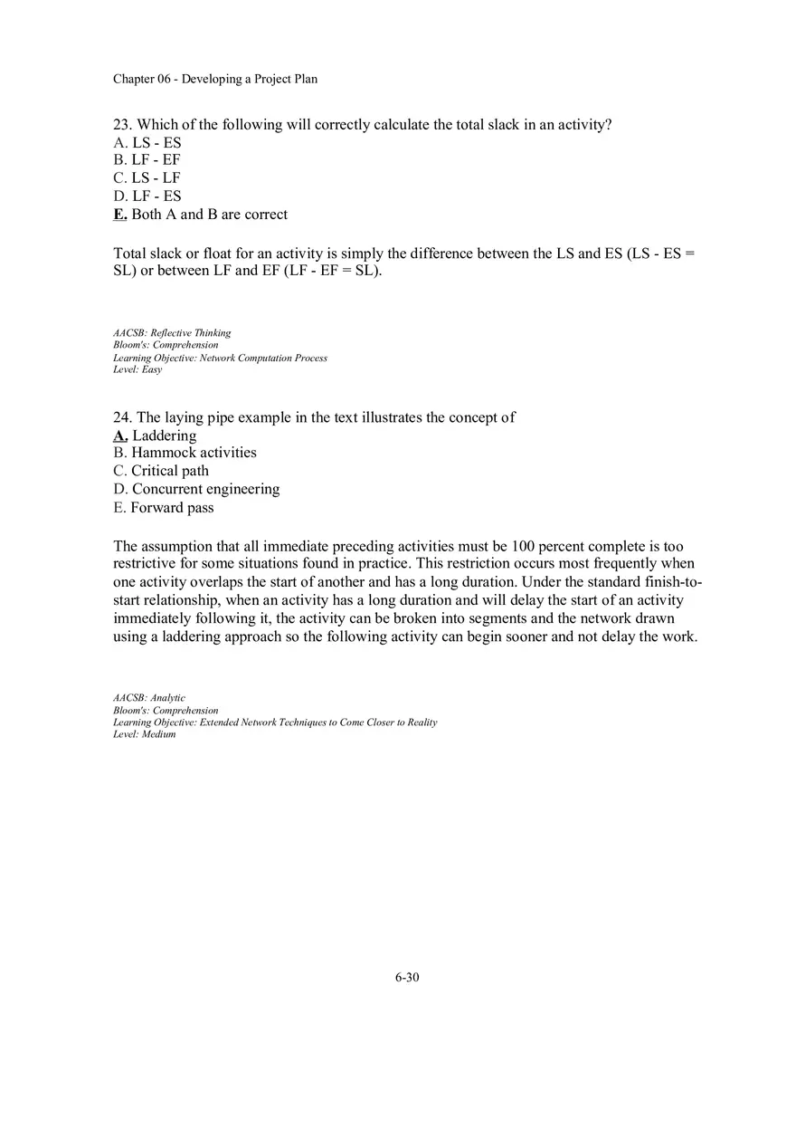 Chapter 06 - Developing a Project Plan Multiple Choice Part 2 - Page 3