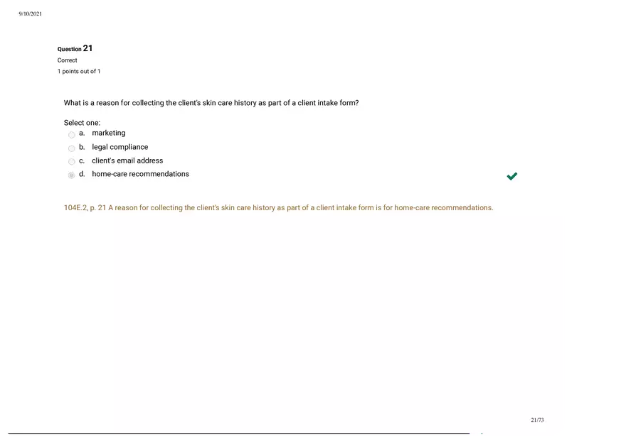 Written Prep Assessment  Attempt Review Part 3 - Page 1