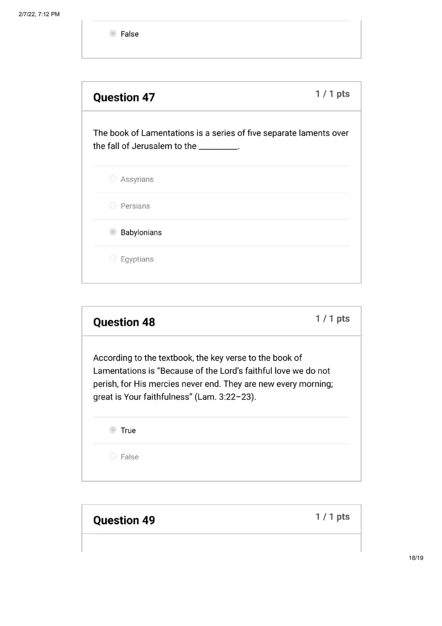 Quiz The Old Testament Books of Prophecy - Page 10