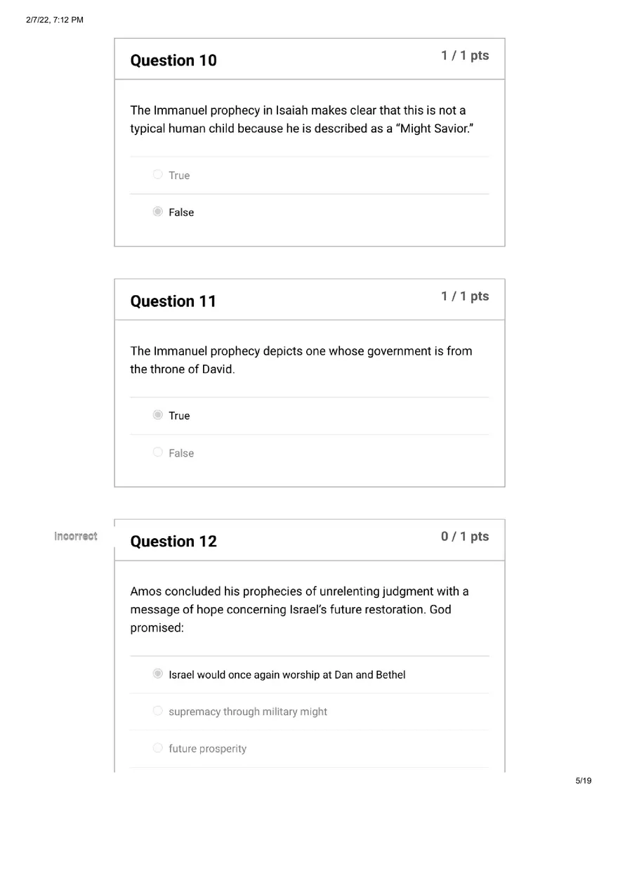 Quiz The Old Testament Books of Prophecy - Page 14