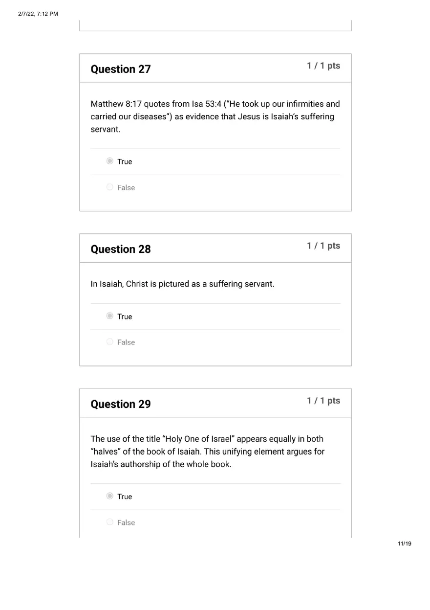 Quiz The Old Testament Books of Prophecy - Page 3